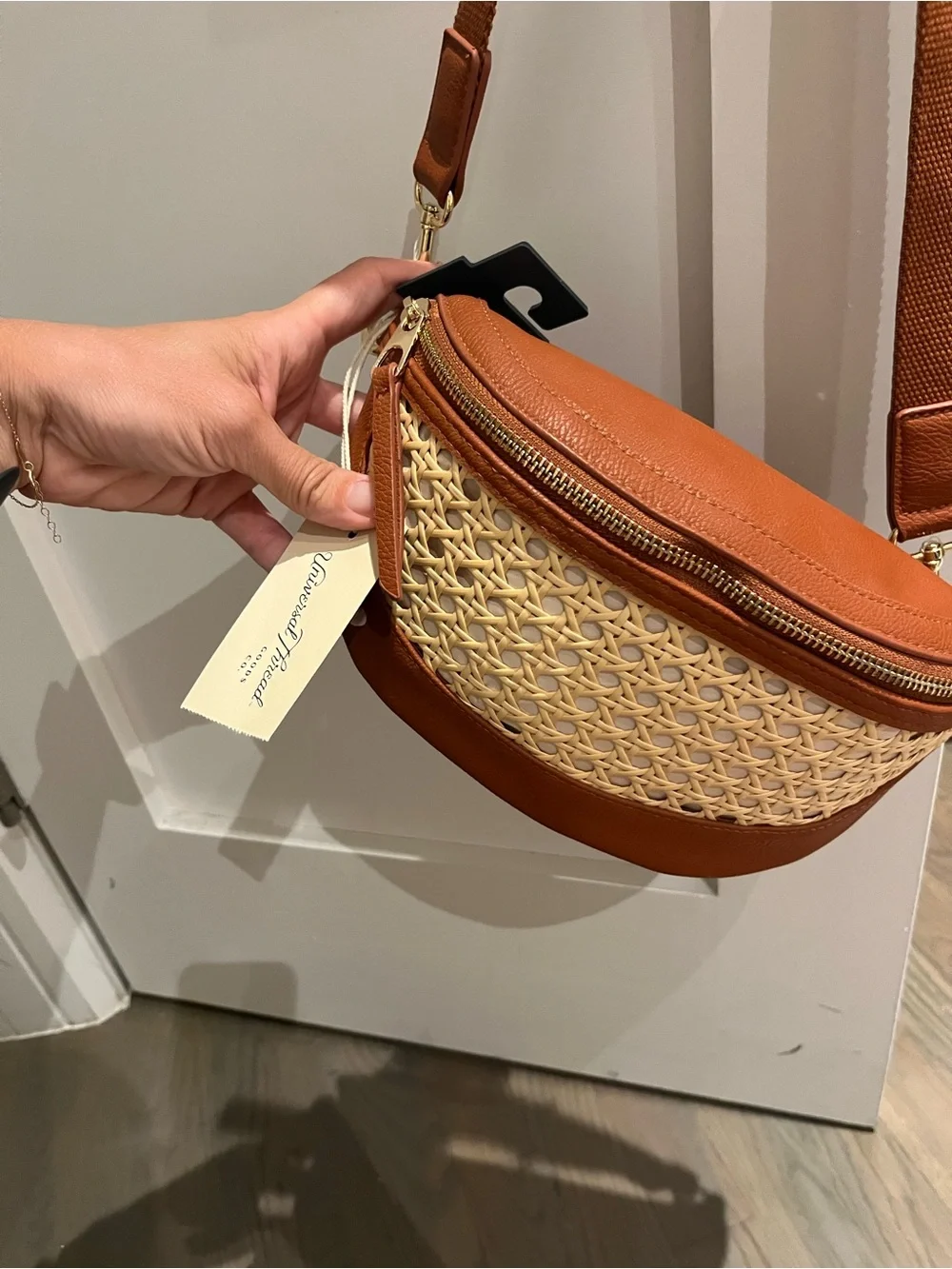 Universal Thread Tan Woven Crossbody Bag